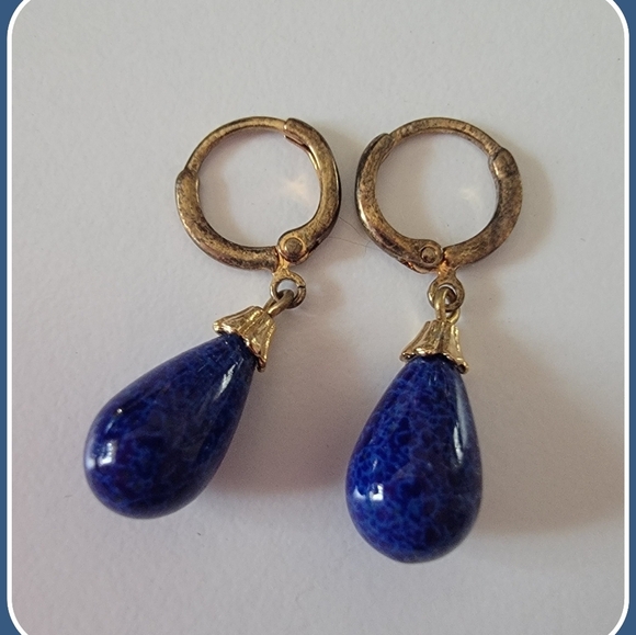 Sabika Lapis Earrings - Picture 1 of 1
